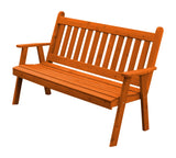 Traditional English Red Cedar Garden Bench