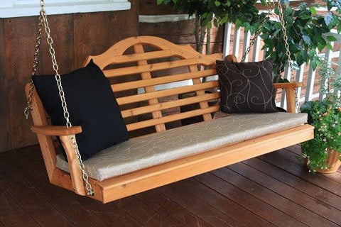 6 Foot Swing Bed Cushion (2 or 4 Thick) - 2 Inches Thick A&L Natural Fabric